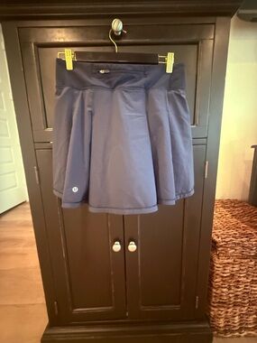 Lululemon Pace Rival Skirt Sz 6 *Extra Long Mid-Rise Skort True Navy New